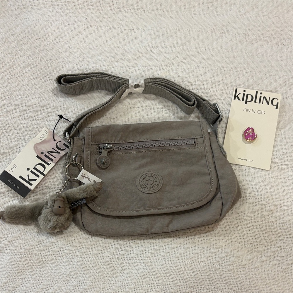 Kipling Taupe Crossbody Bag